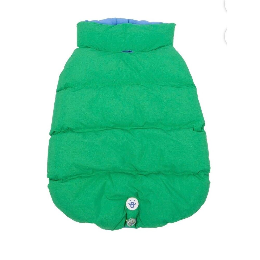 Oodles Green S Quilted Puffer Bubble Hem Dog Jacket soft nylon comfort cuteness